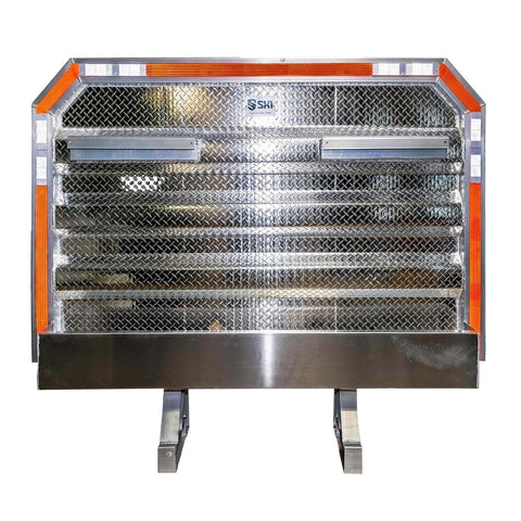 68x80 in Headache Rack with Full Tray & 2 Chain Hangers