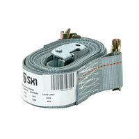 2 in x 16 ft E-Track Strap with Cam Lock Buckle, Gray