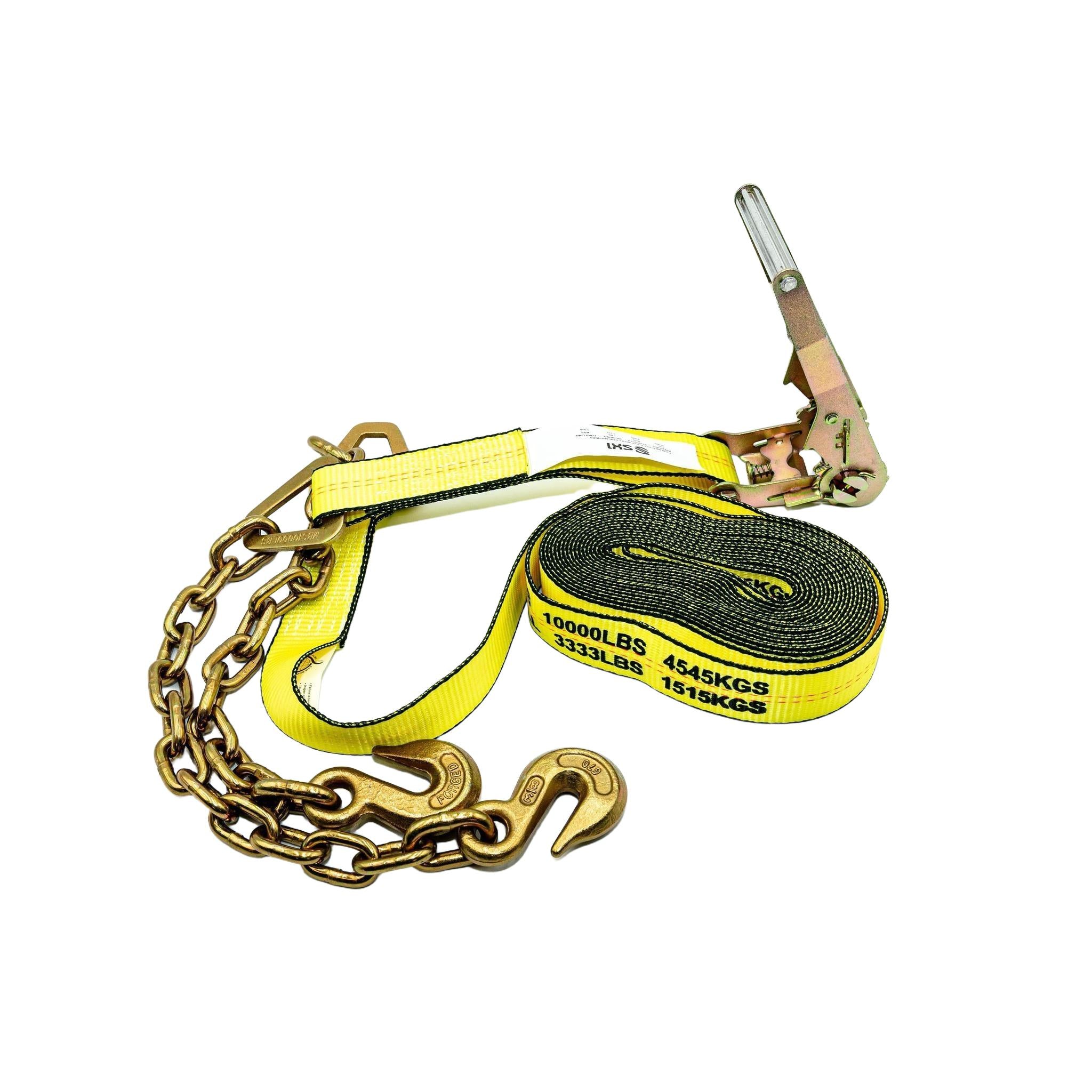 2 in Ratchet Strap ASSY With Chain Anchors