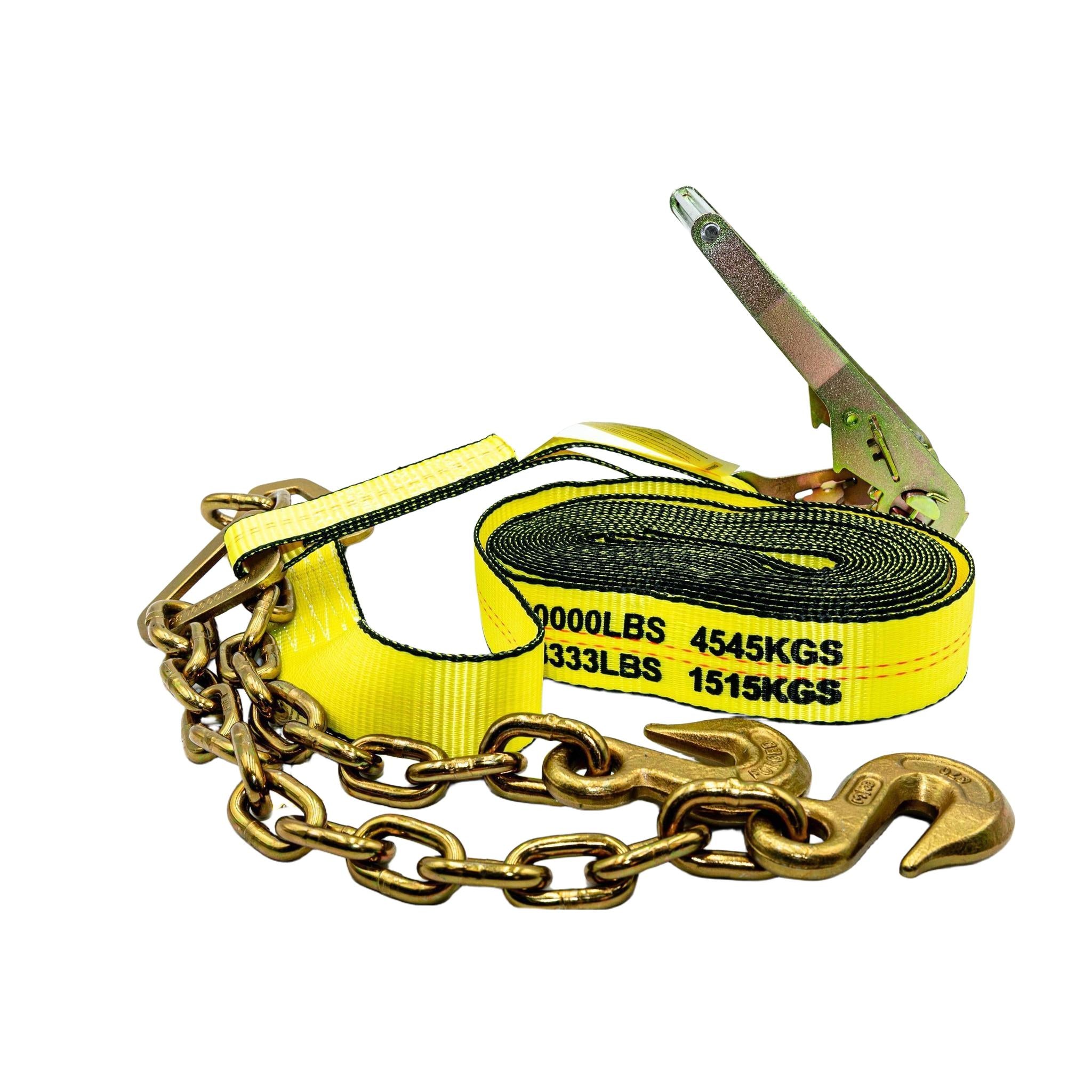2 in Ratchet Strap ASSY With Chain Anchors