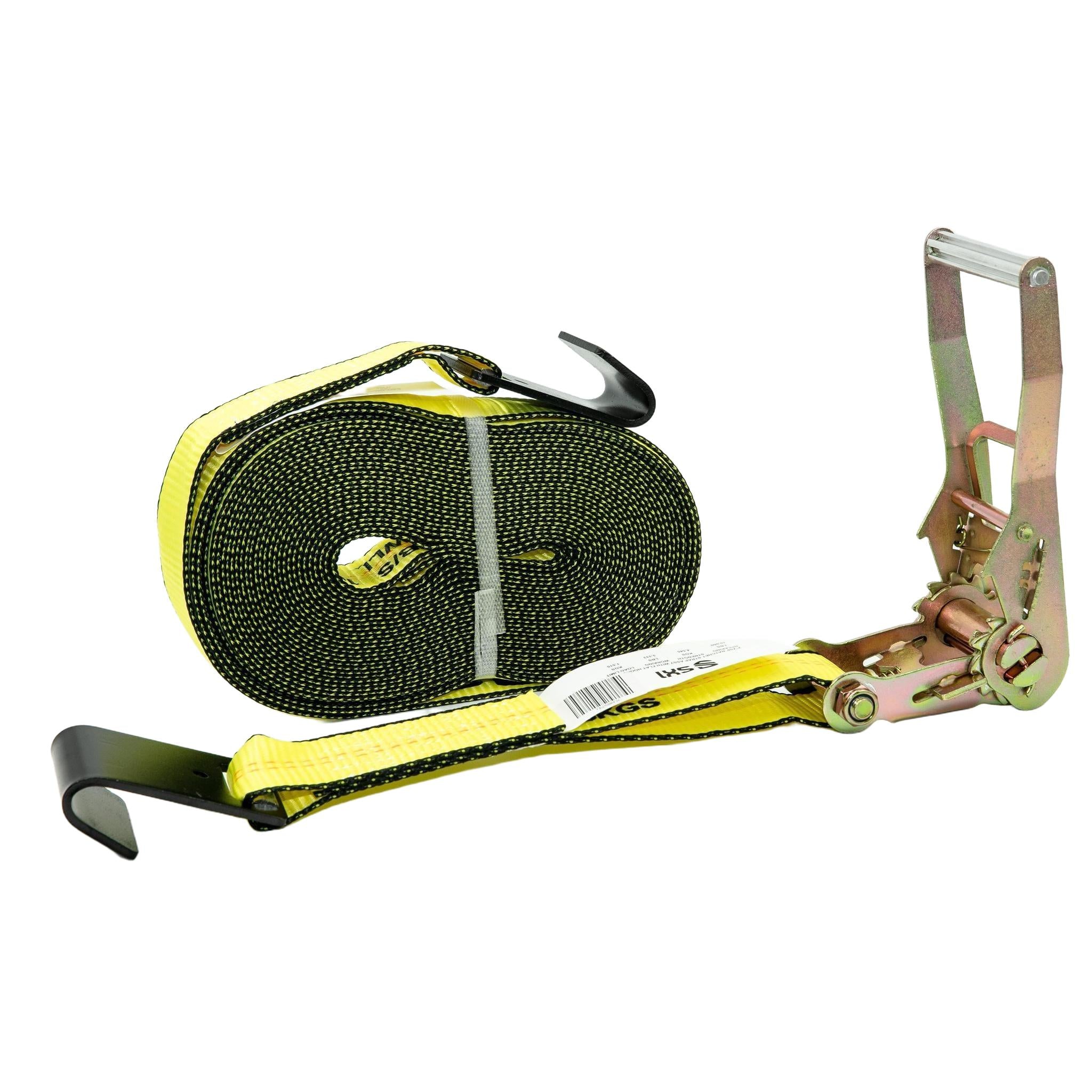 2 in Ratchet Strap ASSY With Flat Hooks