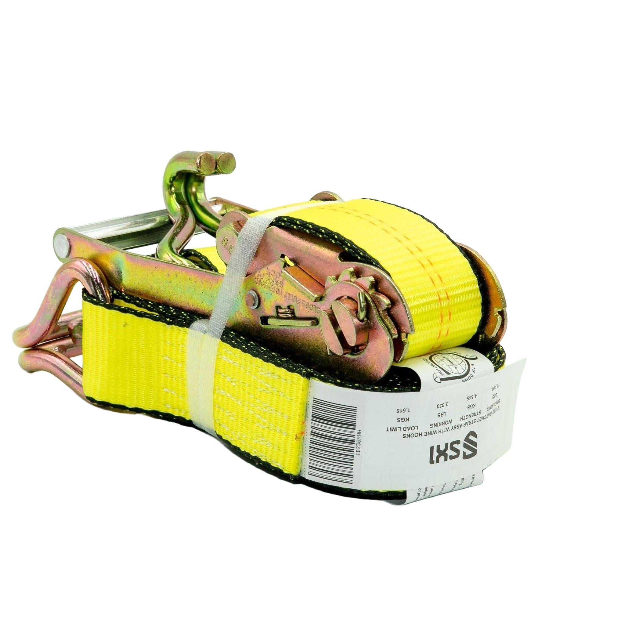 2 in Ratchet Strap ASSY With Wire Hooks