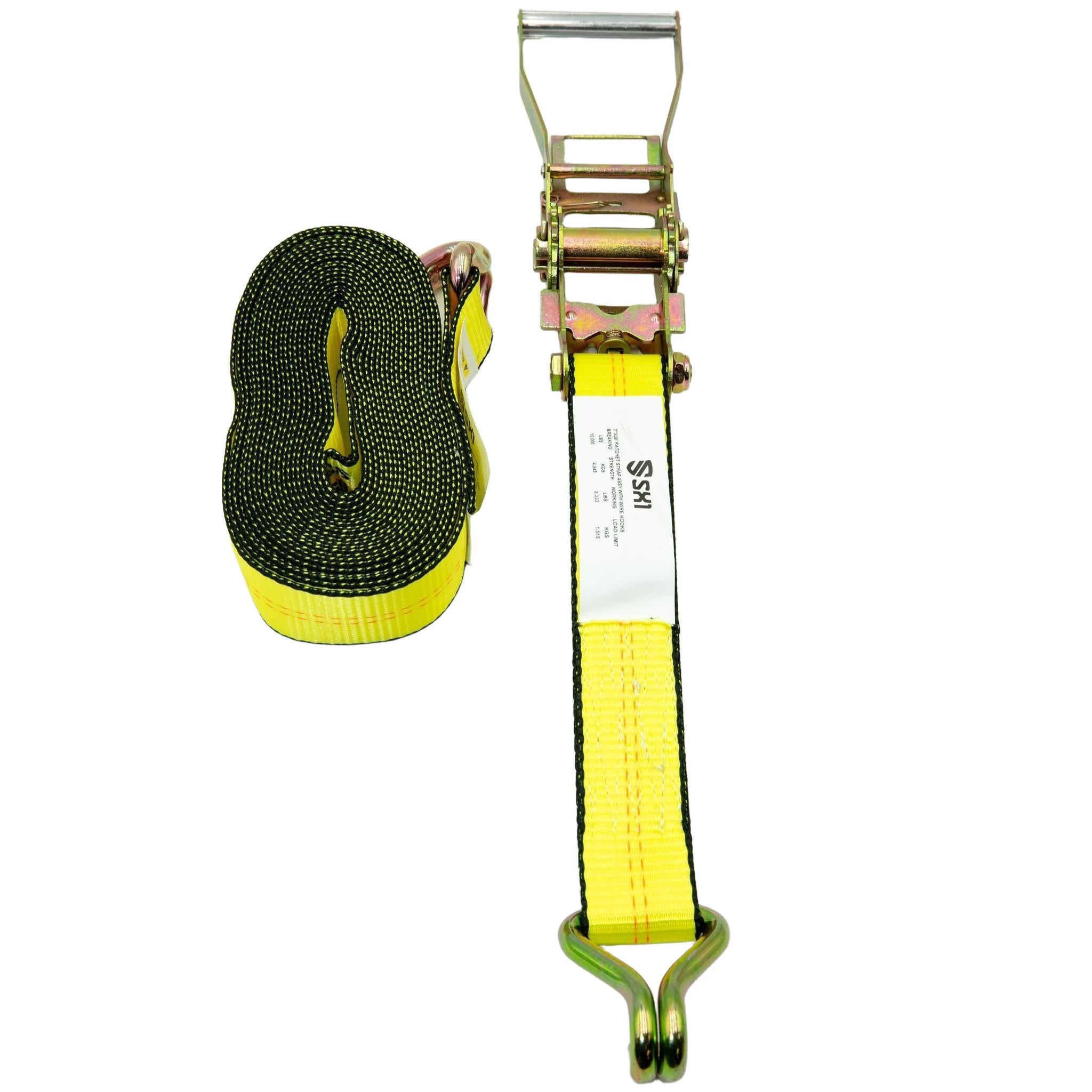 2 in Ratchet Strap ASSY With Wire Hooks