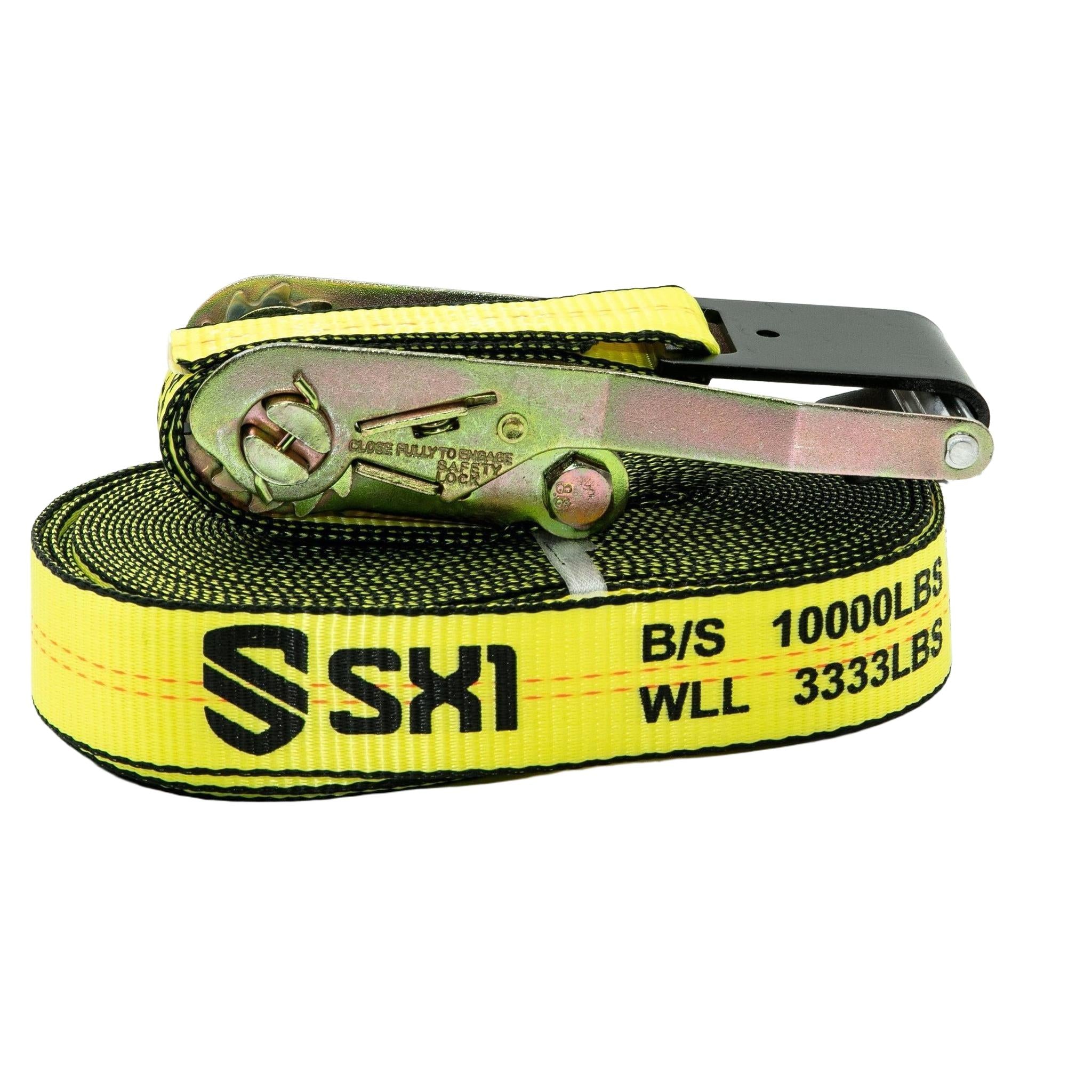 2 in Ratchet Strap ASSY With Flat Hooks