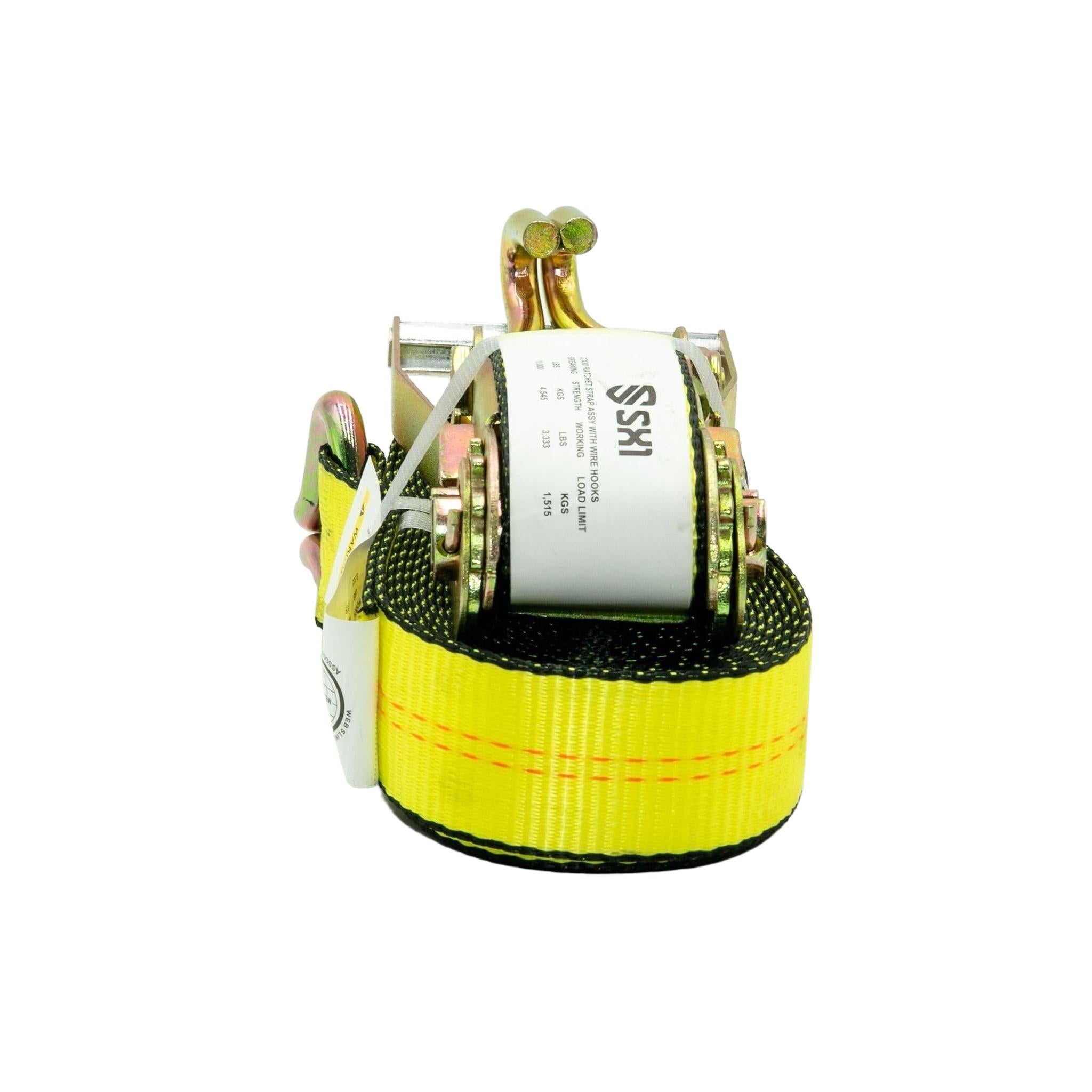 2 in Ratchet Strap ASSY With Wire Hooks