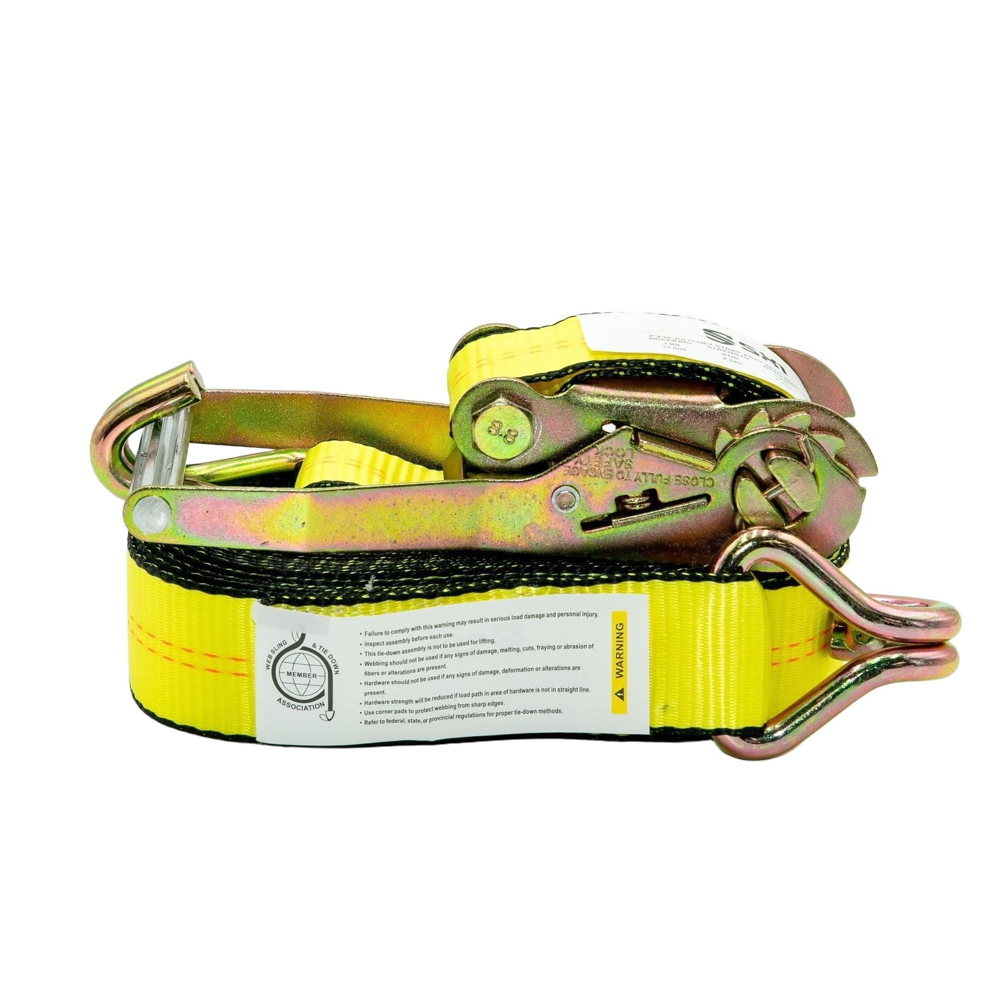 2 in Ratchet Strap ASSY With Wire Hooks
