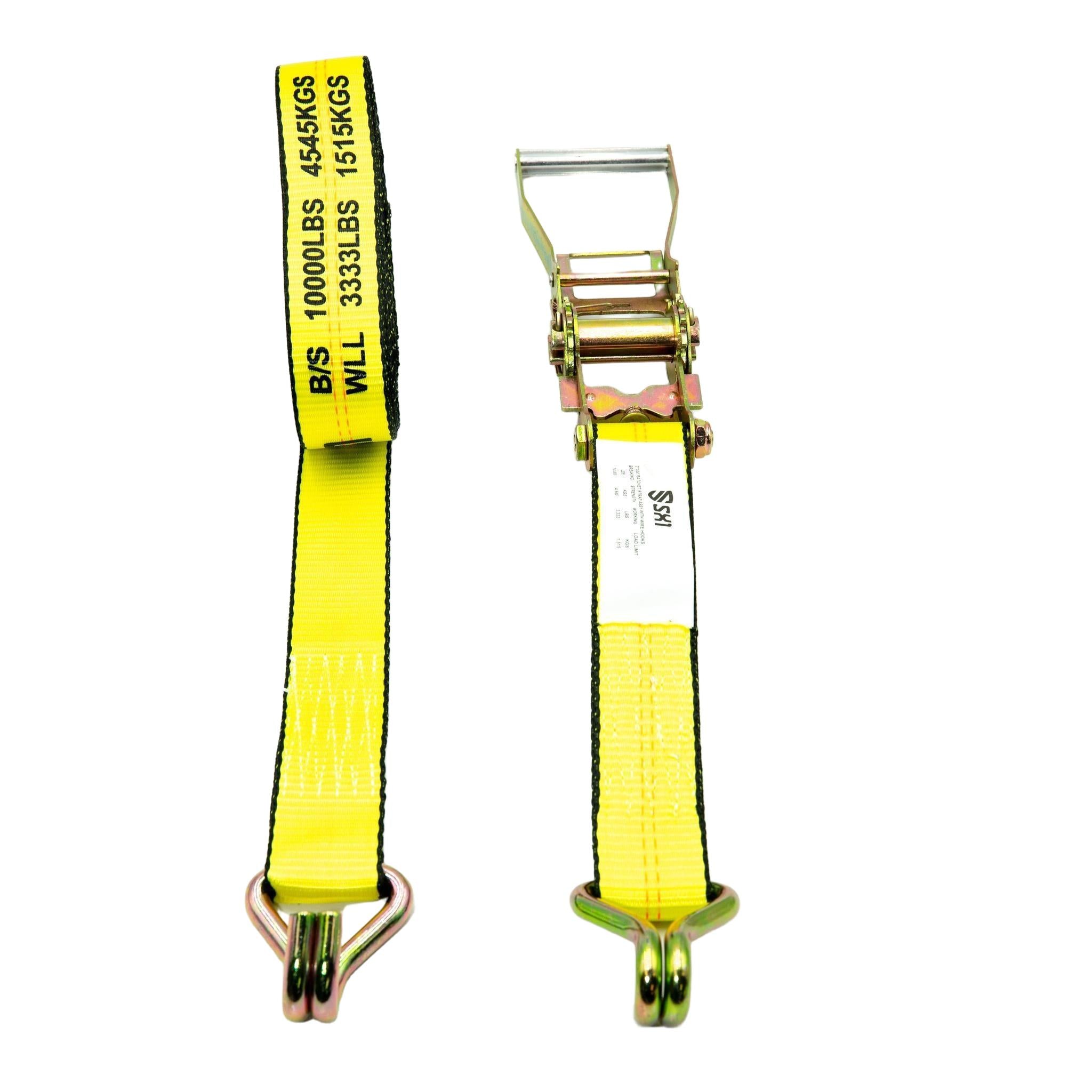 2 in Ratchet Strap ASSY With Wire Hooks