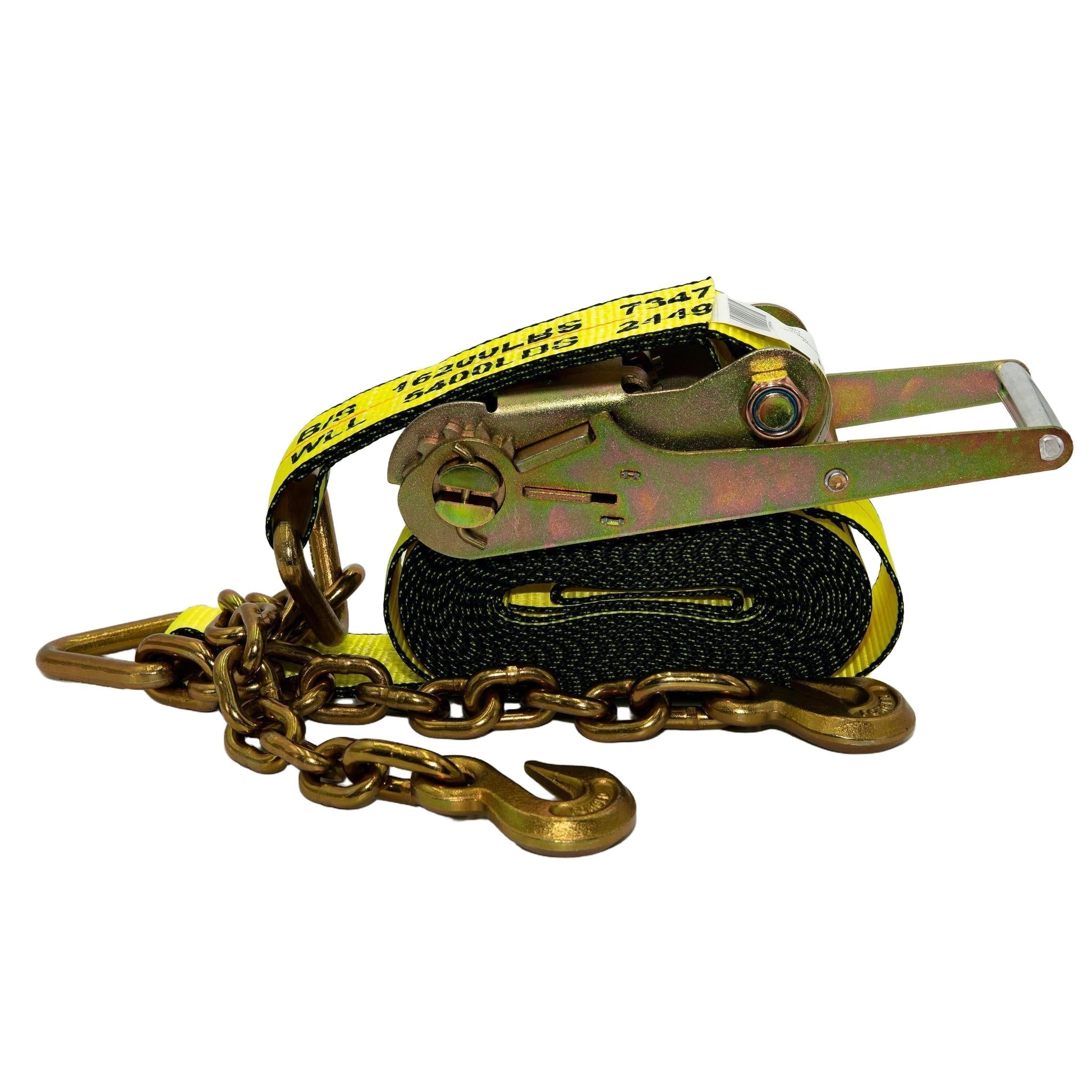 3 in Ratchet Strap ASSY With Chain Anchors