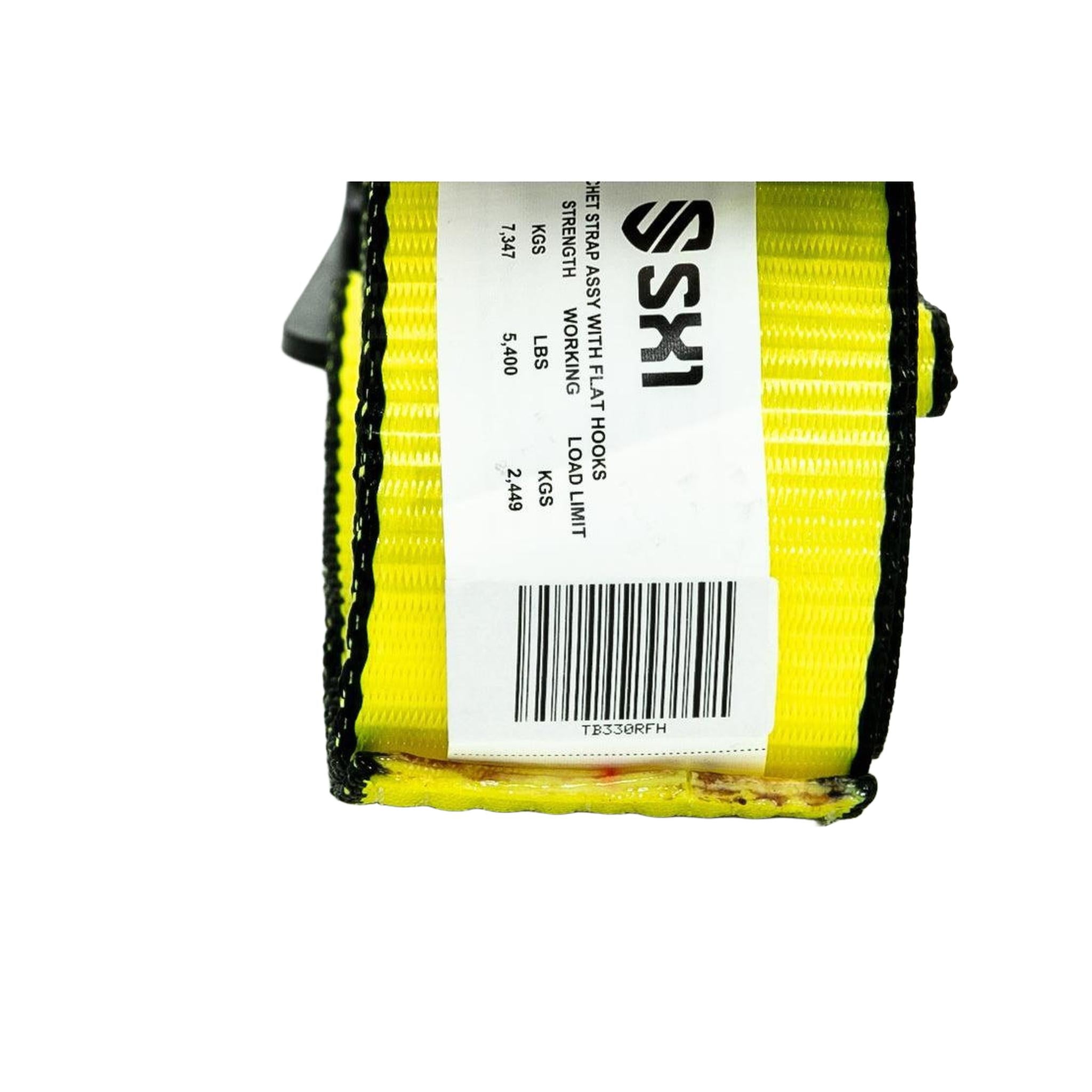 3 in Ratchet Strap ASSY With Flat Hooks