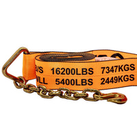 4 in Winch Strap With Chain Anchor
