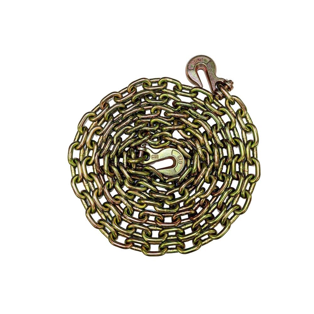 1/2 in G70 Chain with Clevis Grab Hooks