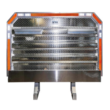 68x80 in Headache Rack with Full Tray & 2 Chain Hangers