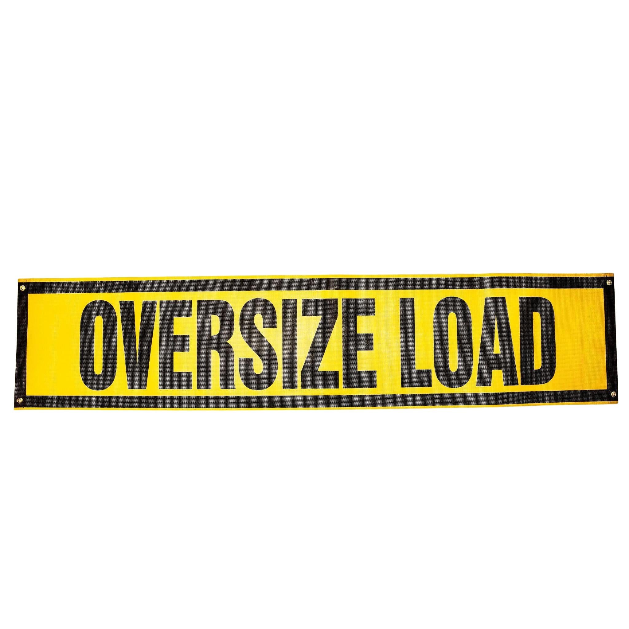 18x84 in Wind-Resistant Mesh Oversize Load Sign – Commercial Grade with Grommets