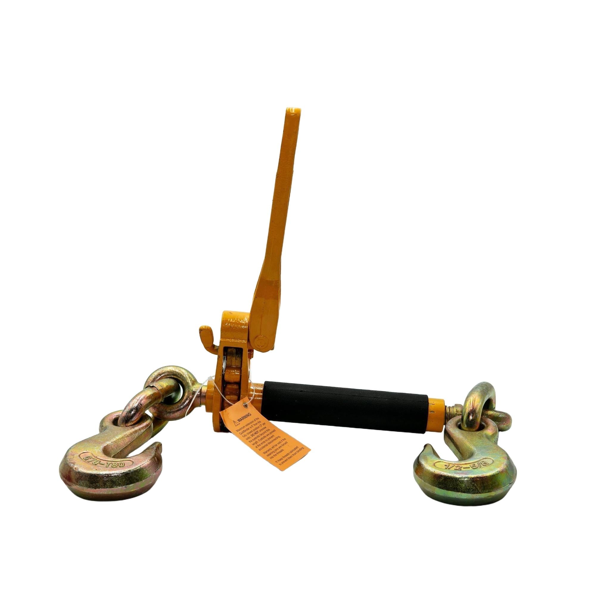 Folding Handle Ratchet Load Binder With Grab Hooks
