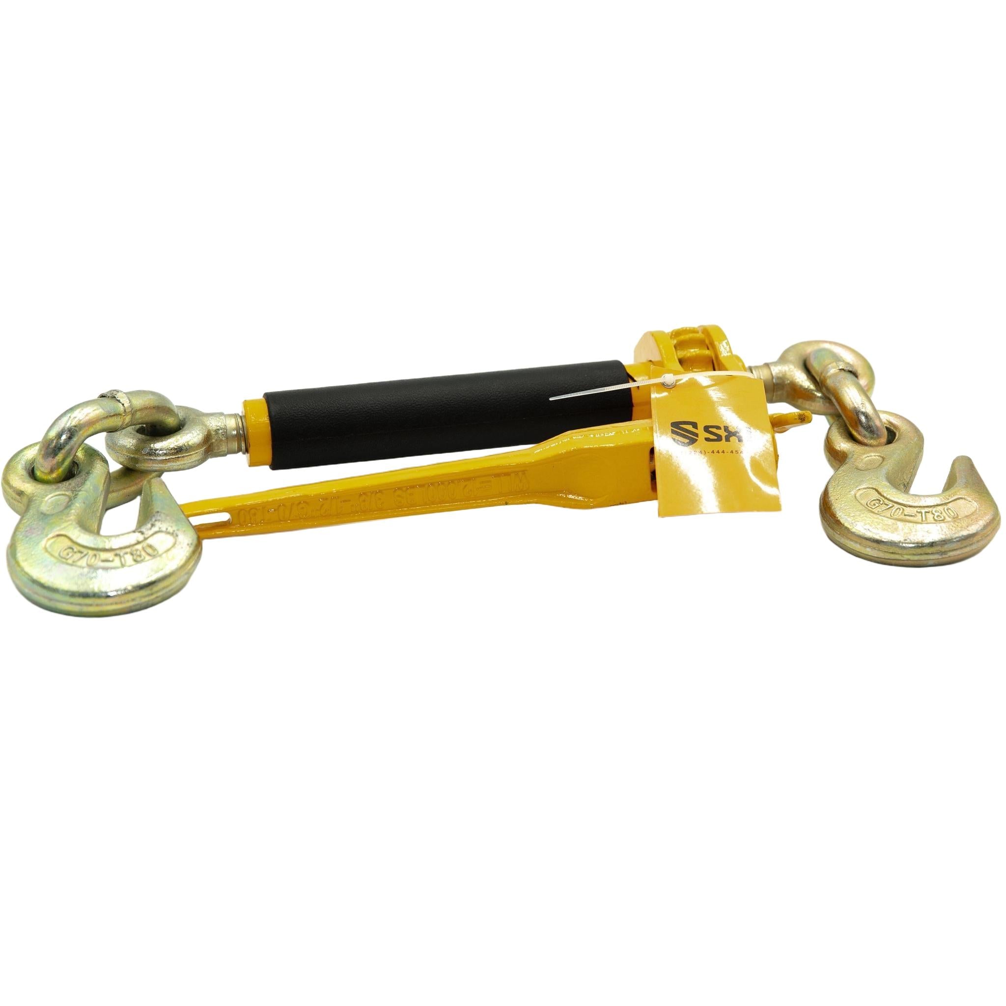 Folding Handle Ratchet Load Binder With Grab Hooks